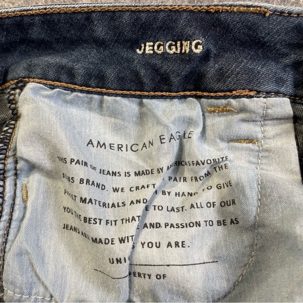 American Eagle 360 Next Level Stretch Jeggings Women’s Size 6 Medium Wash - Picture 15 of 15